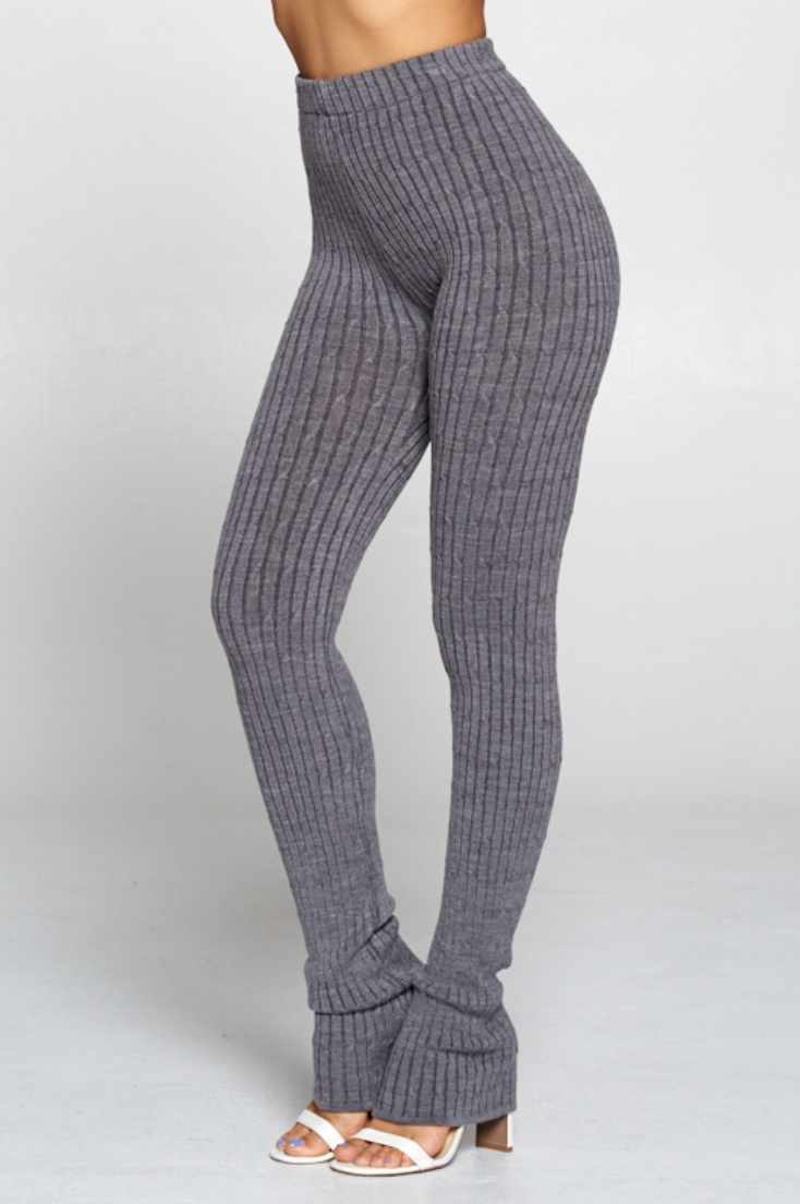 Grey Nia Knit Pants