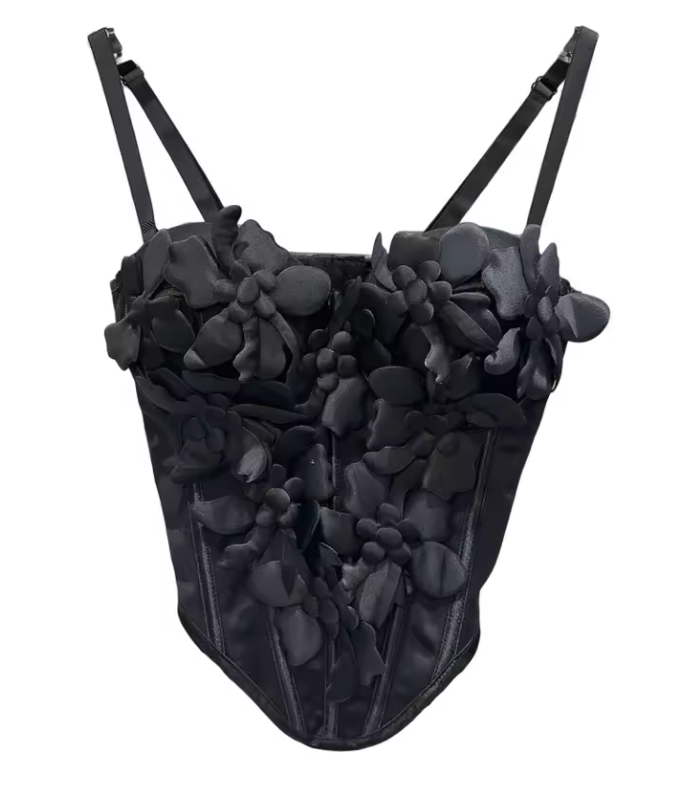 Black Flower Around Top